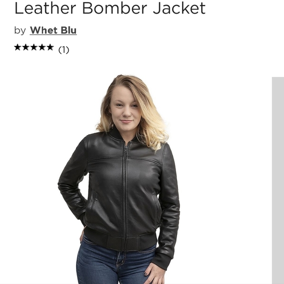 Whet Blu Dani Bomber Real Leather Jacket - Picture 5 of 5